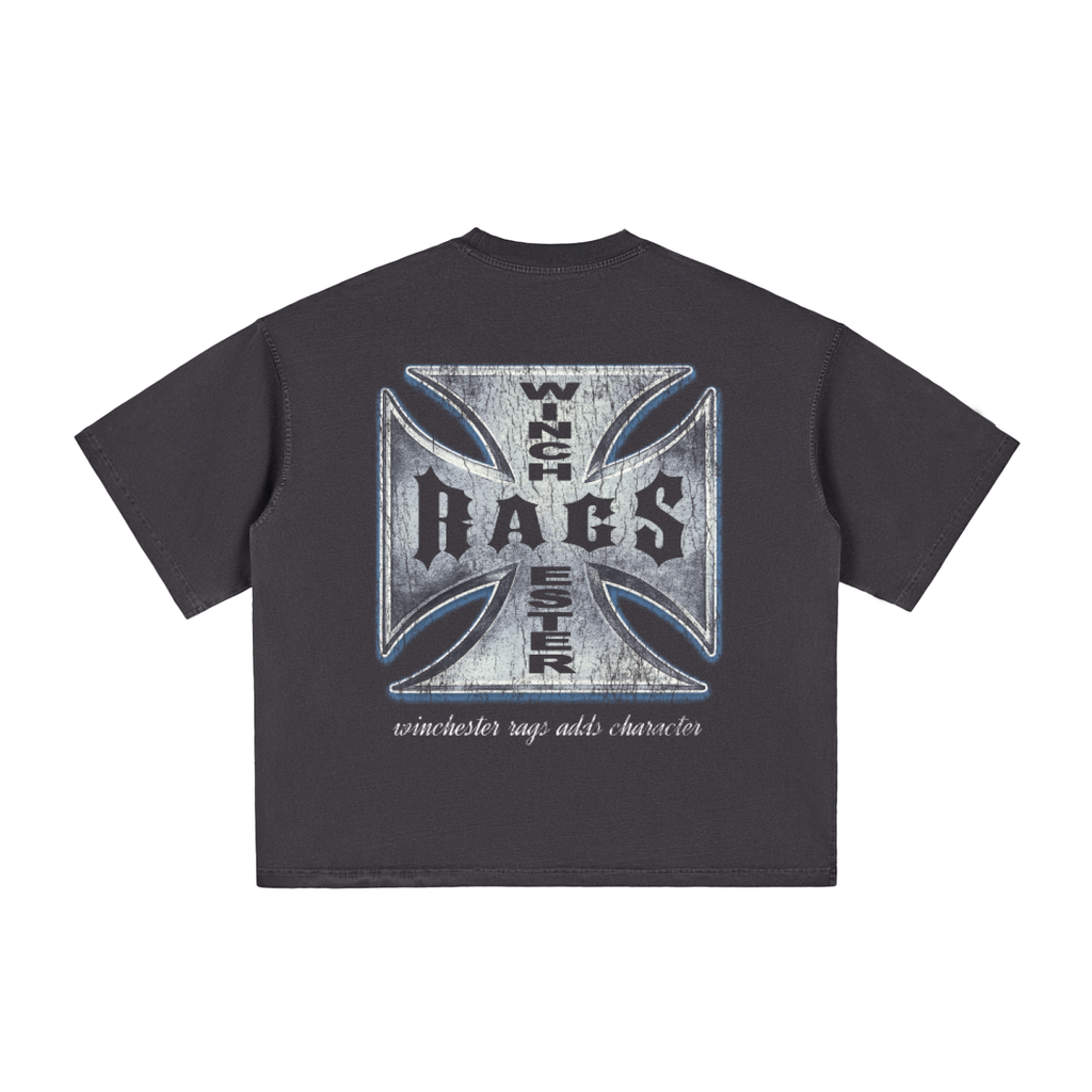 Eagle Storm Cropped Boxy Tee (Vintage Black)
