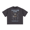 Eagle Storm Cropped Boxy Tee (Vintage Black)