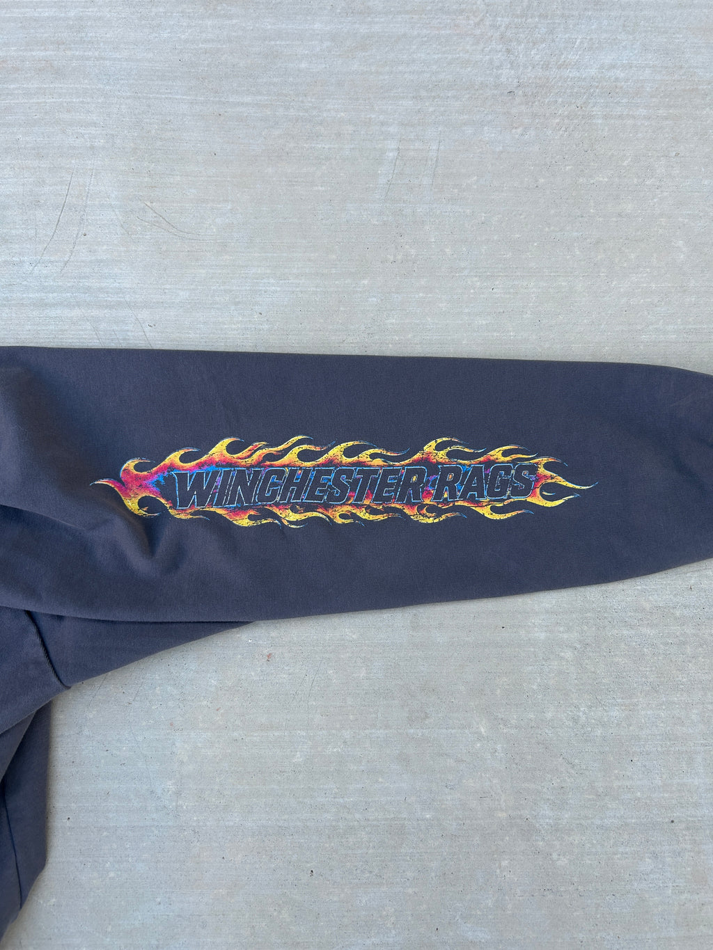 Winchester Flames Oversized Long Sleeve (Carbon Grey)