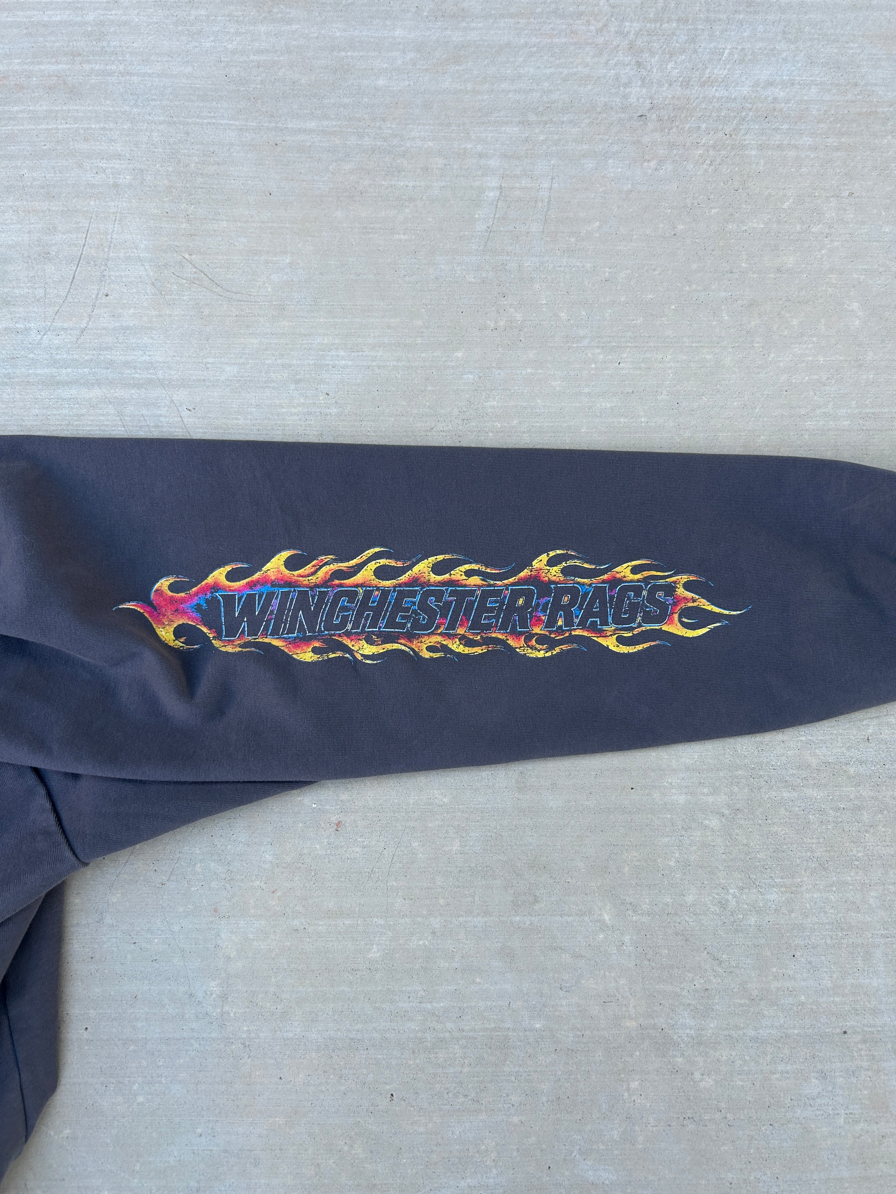 Winchester Flames Oversized Long Sleeve (Carbon Grey)